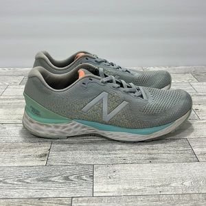 New Balance Fresh Foam 880 V10 Grey/Blue Running Lace Up Sneakers Athletic